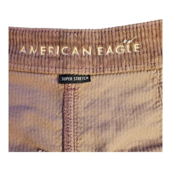 AMERICAN EAGLE SZ 0 Super Hi-rise A-Line Super Stretch Corduroy Zip Up Skirt - Picture 9 of 13